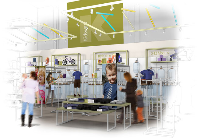 childrenswear visual designs by Barber for the new Heatons store