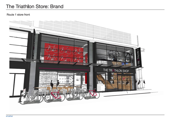 Visuals for the new Triathlon Shop on the Harbourisde