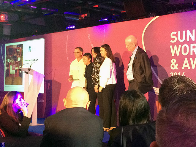 Nuance, winners in two categories The team from Nuance receive one of two awards