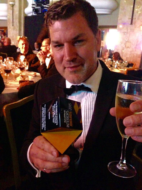 Doug Barber with the award